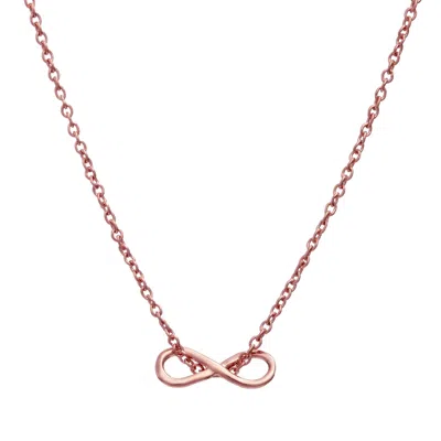 Posh Totty Designs Women's Rose Gold Plated Mini Infinity Charm Necklace