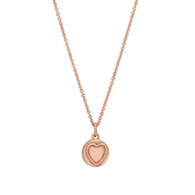 Posh Totty Designs Women's Rose Gold Plated Mini Personalised Sweetheart Necklace