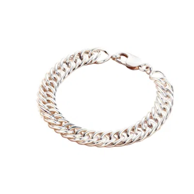 Posh Totty Designs Women's Round Link Curb Chain Silver Bracelet In Gold