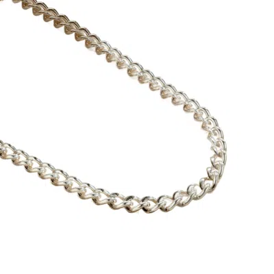 Posh Totty Designs Women's Silver Chunky Curb Chain Necklace In Metallic