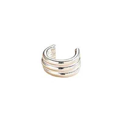 Posh Totty Designs Women's Silver Column Ear Cuff