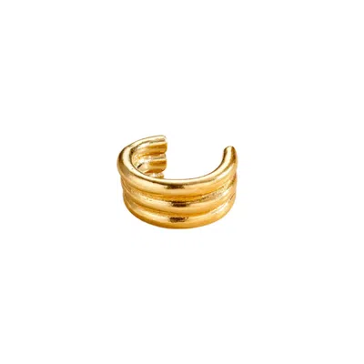 Posh Totty Designs Women's Silver Column Gold Ear Cuff