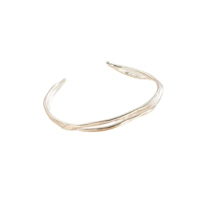 Posh Totty Designs Women's Silver Delta Open Cuff In Metallic