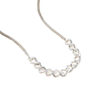 Posh Totty Designs Women's Silver Double Chain Necklace In Metallic
