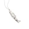 Posh Totty Designs Women's Silver Fortune Fish Large Pendant Necklace