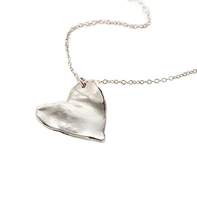 Posh Totty Designs Women's Silver Fortune Heart Charm Necklace