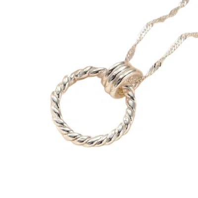 Posh Totty Designs Women's Silver Large Tether Hoop Necklace