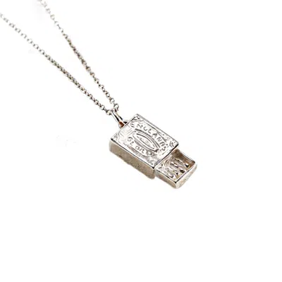 Posh Totty Designs Women's Silver Match Box Charm Necklace
