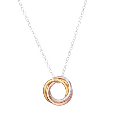 Posh Totty Designs Women's Silver Mixed Gold Russian Ring Necklace