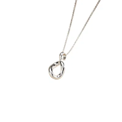 Posh Totty Designs Women's Silver Organic Drop Pendant Necklace In Metallic