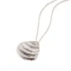 Posh Totty Designs Women's Silver Sterling Clam Shell Necklace In Metallic