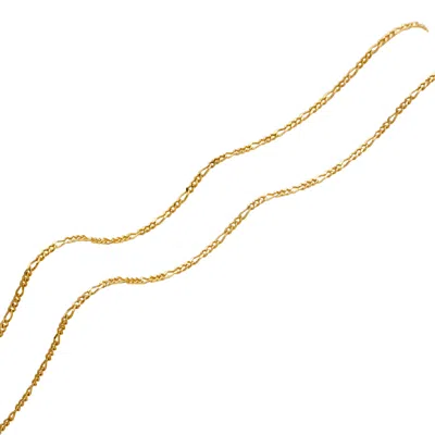 Posh Totty Designs Women's Solid Gold Figaro Chain Necklace