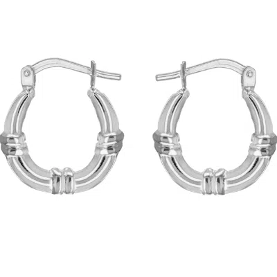 Posh Totty Designs Women's Sterling Silver Creole Hoop Earrings In Metallic