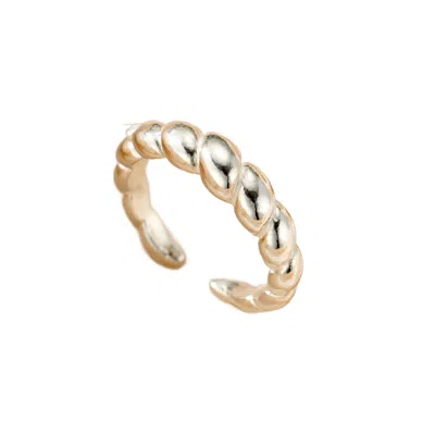 Posh Totty Designs Women's Sterling Silver Croissant Open Ring In Gold