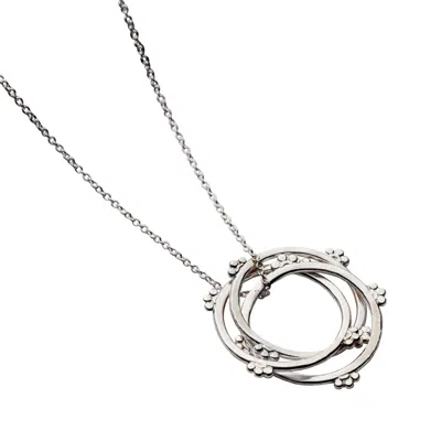 Posh Totty Designs Women's Sterling Silver Crown Russian Ring Necklace In Metallic