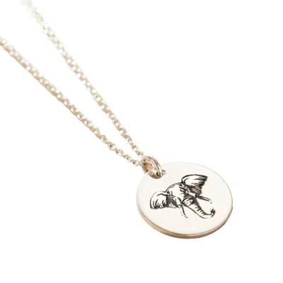 Posh Totty Designs Women's Sterling Silver Elephant Spirit Animal Necklace In Metallic