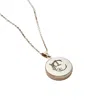 Posh Totty Designs Women's Sterling Silver Floral Engraved Initial Circle Locket Necklace In Silver