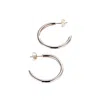 Posh Totty Designs Women's Sterling Silver Flow Open Hoop Earrings