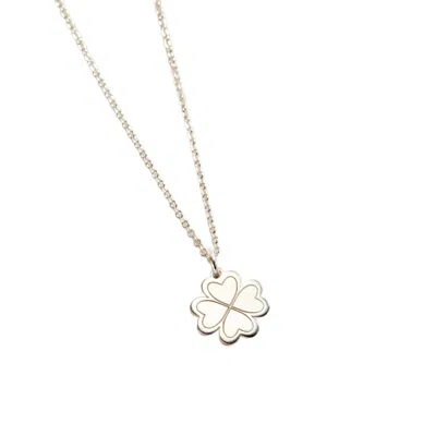 Posh Totty Designs Women's Sterling Silver Four Leaf Clover Charm Necklace