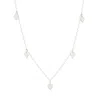 Posh Totty Designs Women's Sterling Silver Heart Station Necklace In Metallic