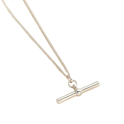 Posh Totty Designs Women's Sterling Silver Large T-bar Necklace