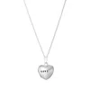 Posh Totty Designs Women's Sterling Silver Love Mini Heart Locket Necklace In Metallic