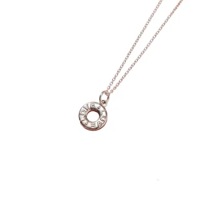 Posh Totty Designs Women's Sterling Silver Love Mint Charm Necklace In Gray