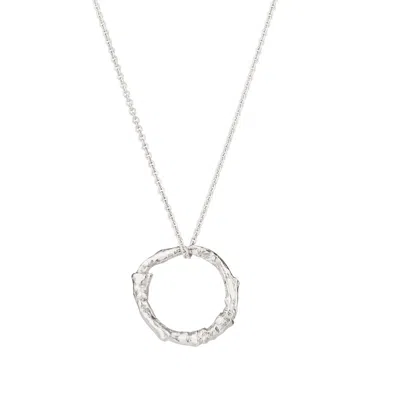 Posh Totty Designs Women's Sterling Silver Medium Twig Hoop Necklace