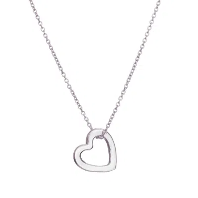 Posh Totty Designs Women's Sterling Silver Mini Open Heart Necklace