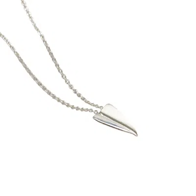 Posh Totty Designs Women's Sterling Silver Mini Paper Plane Charm Necklace In Metallic