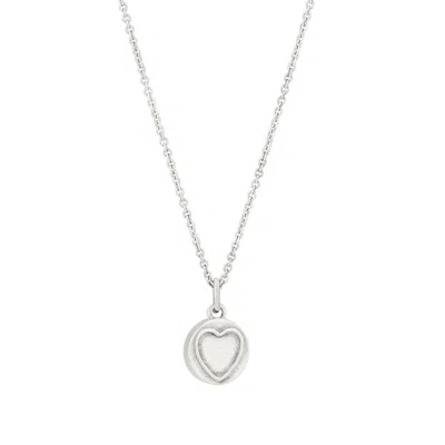 Posh Totty Designs Women's Sterling Silver Mini Personalised Sweetheart Necklace In Metallic