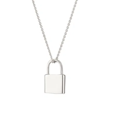 Posh Totty Designs Women's Sterling Silver Padlock Charm Necklace