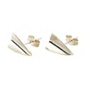 Posh Totty Designs Women's Sterling Silver Paper Plane Stud Earrings In Gold
