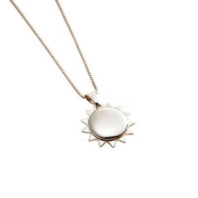 Posh Totty Designs Women's Sterling Silver Sun Locket In Gold