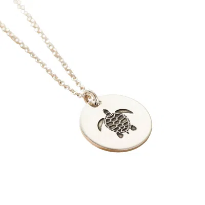 Posh Totty Designs Women's Sterling Silver Turtle Spirit Animal Necklace In Gold