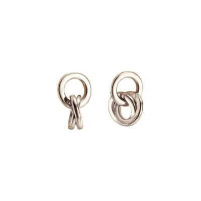 Posh Totty Designs Women's Sterling Silver Two Ring Russian Charm Studs