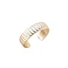 Posh Totty Designs Women's Sterling Silver Wave Open Ring In Gold