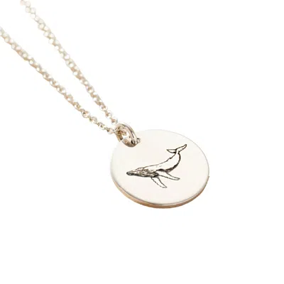 Posh Totty Designs Women's Sterling Silver Whale Spirit Animal Necklace In Metallic
