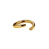Posh Totty Designs Women's Yellow Gold Diamond Flow Open Ring