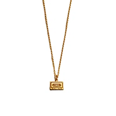 Posh Totty Designs Women's Yellow Gold Dinky Cassette Charm Necklace