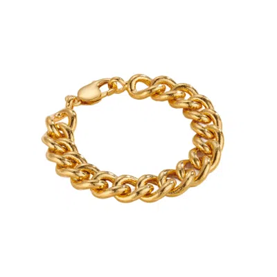 Posh Totty Designs Women's Yellow Gold Heavy Plated Curb Chain Bracelet
