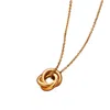 Posh Totty Designs Women's Yellow Gold Plated Baby Russian Ring Necklace In Gold