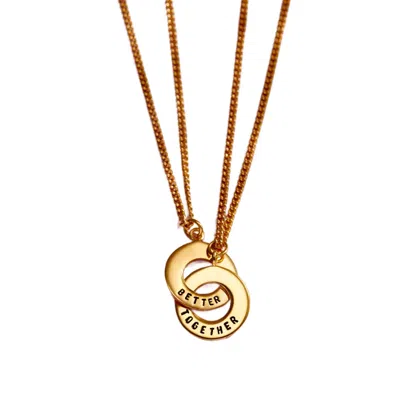 Posh Totty Designs Women's Yellow Gold Plated Better Together Connection Necklace Set