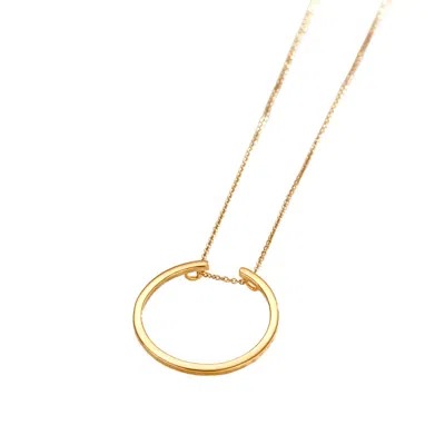 Posh Totty Designs Women's Yellow Gold Plated Circle Ring Holder Necklace