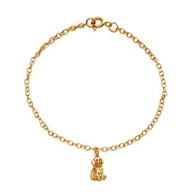 Posh Totty Designs Women's Yellow Gold Plated Cockapoo Dinky Charm Bracelet