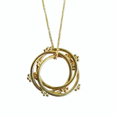 Posh Totty Designs Women's Yellow Gold Plated Crown Russian Ring Necklace In Gray