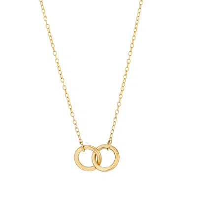 Posh Totty Designs Women's Yellow Gold Plated Double Hoop Names Necklace