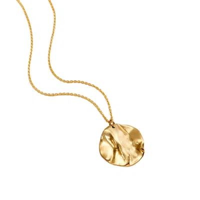 Posh Totty Designs Women's Yellow Gold Plated Fortune Disc Necklace