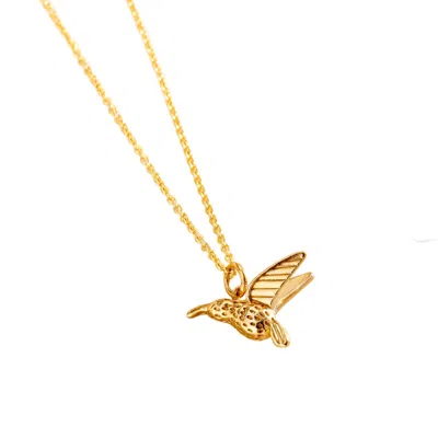 Posh Totty Designs Women's Yellow Gold Plated Hummingbird Charm Necklace