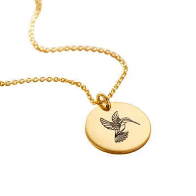 Posh Totty Designs Women's Yellow Gold Plated Hummingbird Spirit Animal Necklace